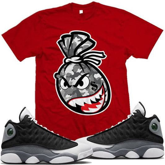 Jordan 13 Black Flint 13s Sneaker Tees : Shirts to Match : Camo