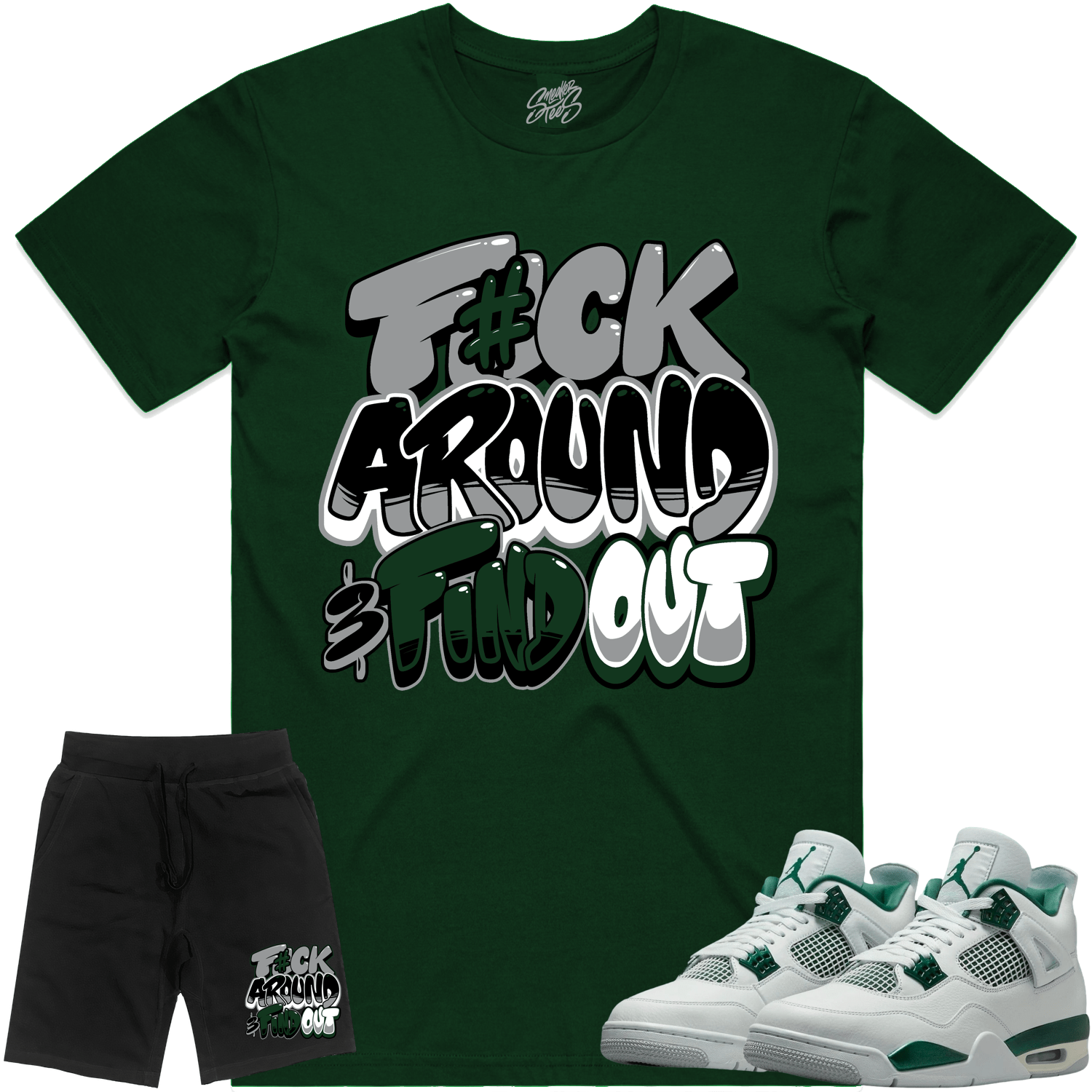 Jordan 4 Oxidized Green Sneaker Outfits - F#CK Shirts