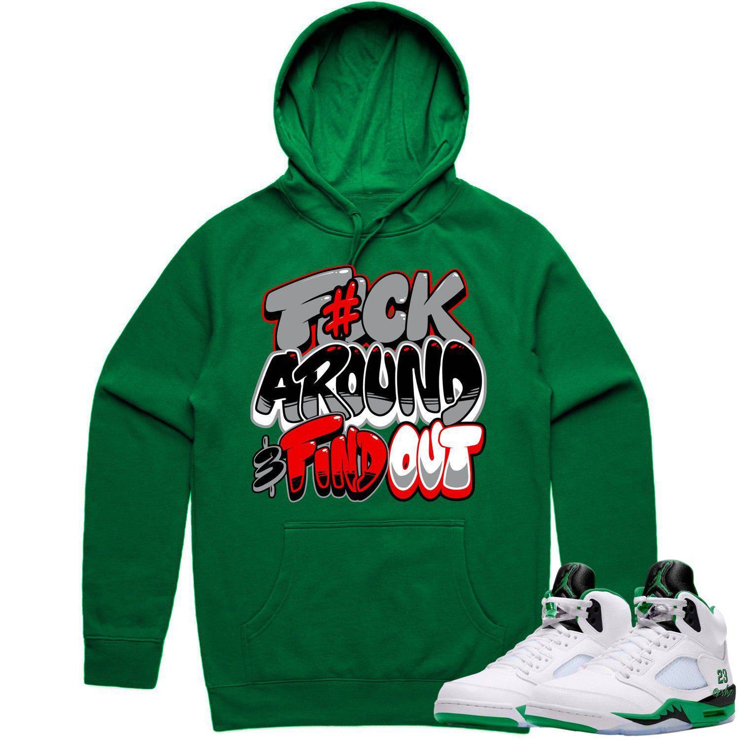 Jordan 5 Lucky Green 5s Hoodie - Lucky Green 5s Hoodie - F#CK