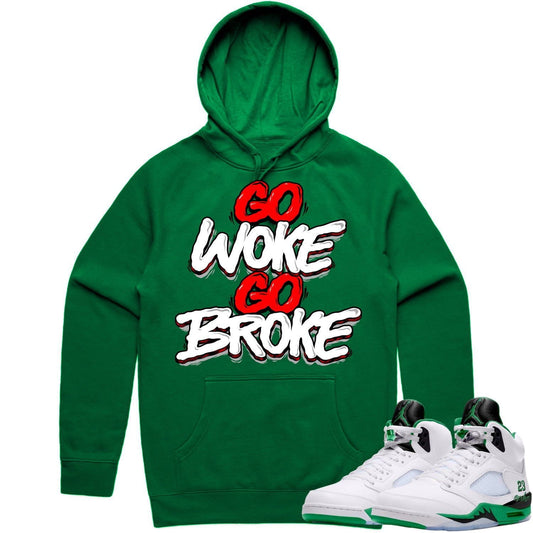 Jordan 5 Lucky Green 5s Hoodie - Lucky Green 5s Hoodie - Go Woke