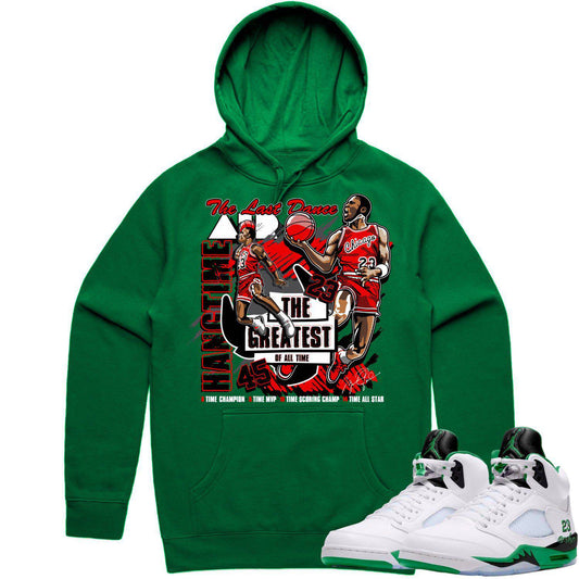 Jordan 5 Lucky Green 5s Hoodie - Lucky Green 5s Hoodie - Hangtime