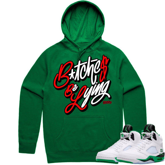 Jordan 5 Lucky Green 5s Hoodie - Lucky Green 5s Hoodie - Red BBL