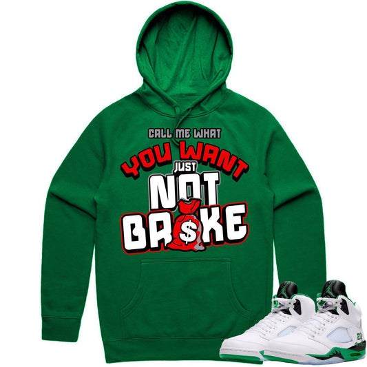 Jordan 5 Lucky Green 5s Hoodie - Lucky Green 5s Hoodie - Red Not Broke