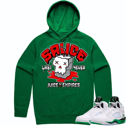 Jordan 5 Lucky Green 5s Hoodie - Lucky Green 5s Hoodie - Red Sauce