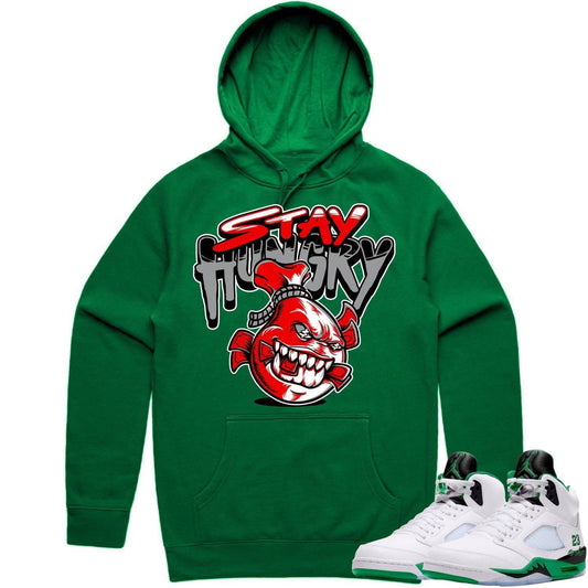 Jordan 5 Lucky Green 5s Hoodie - Lucky Green 5s Hoodie - Stay Hungry