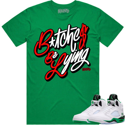 Jordan 5 Lucky Green 5s Shirt - Lucky Green 5s Sneaker Tees - BBL