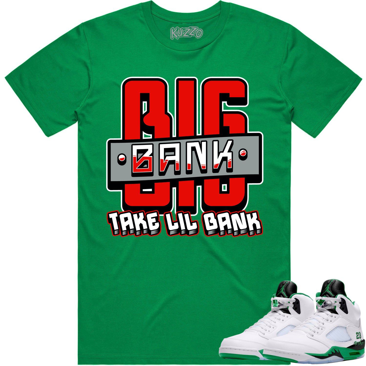 Jordan 5 Lucky Green 5s Shirt - Lucky Green 5s Sneaker Tees - Big Bank