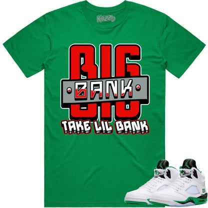 Jordan 5 Lucky Green 5s Shirt - Lucky Green 5s Sneaker Tees - Big Bank