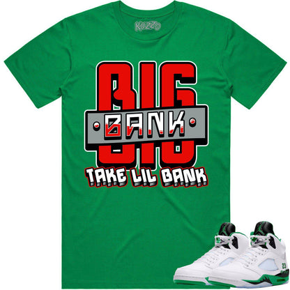 Jordan 5 Lucky Green 5s Shirt - Lucky Green 5s Sneaker Tees - Big Bank