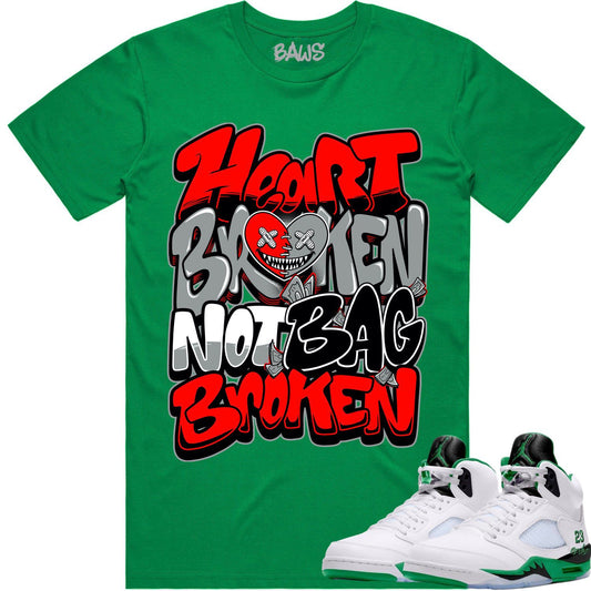 Jordan 5 Lucky Green 5s Shirt - Sneaker Tees - Angry Money Talks Baws