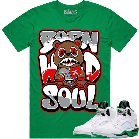 Jordan 5 Lucky Green 5s Shirt - Sneaker Tees - Born Wild Baws