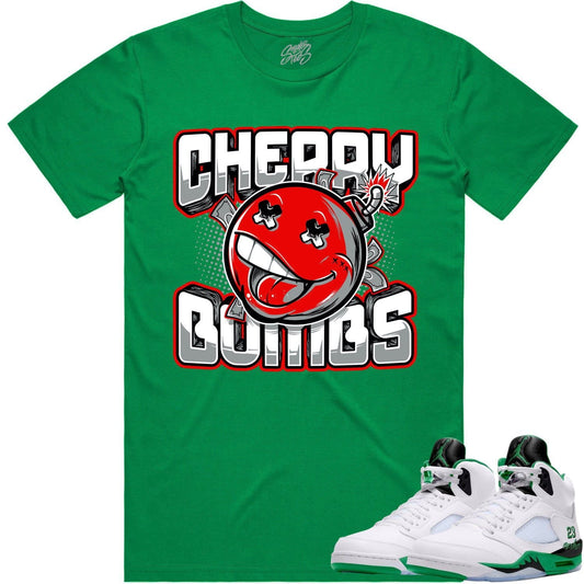Jordan 5 Lucky Green 5s Shirt - Sneaker Tees - Cherry Bombs