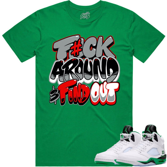 Jordan 5 Lucky Green 5s Shirt - Sneaker Tees - F#ck Around