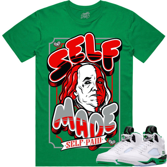 Jordan 5 Lucky Green 5s Shirt - Sneaker Tees - Self Made