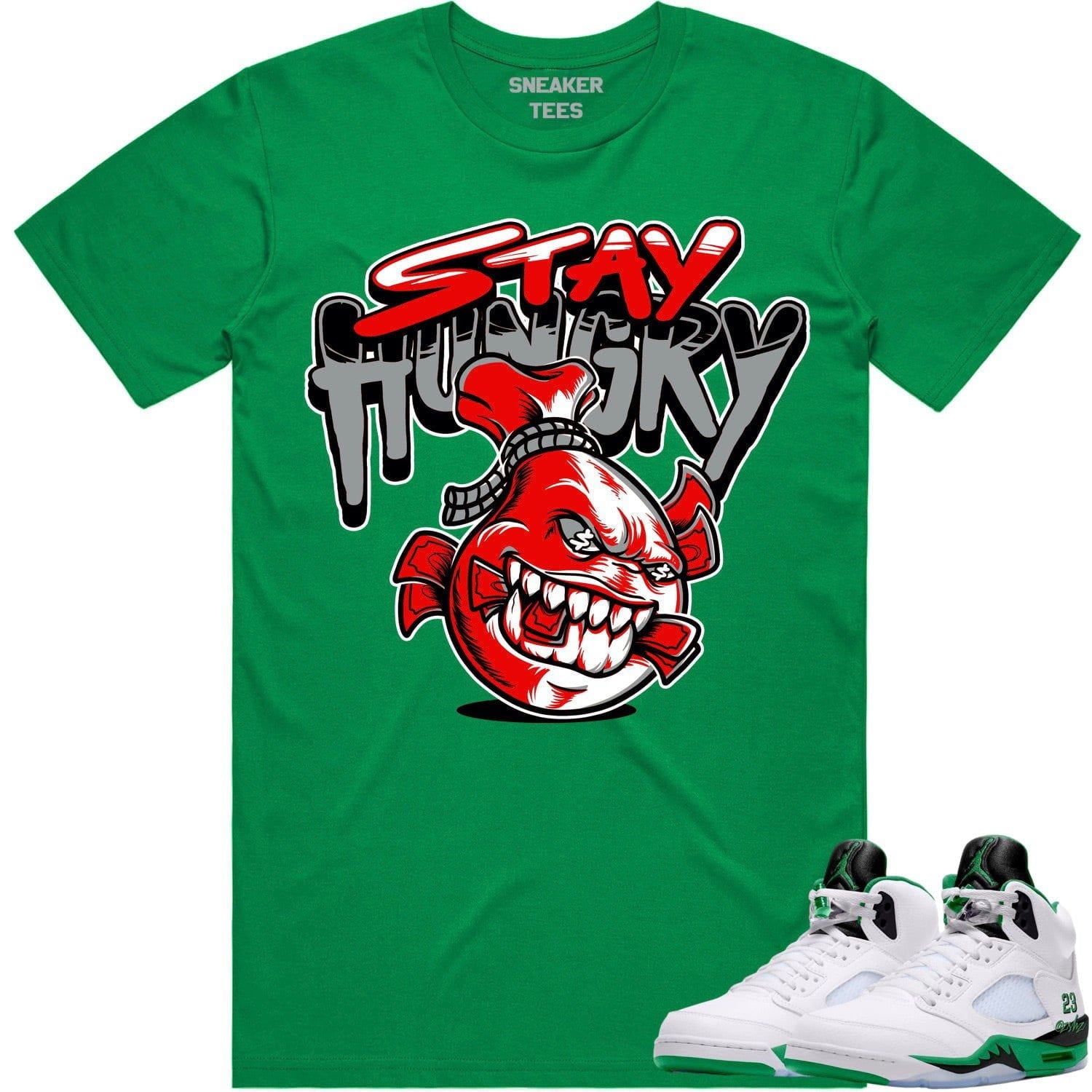Jordan 5 Lucky Green 5s Shirt - Sneaker Tees - Stay Hungry