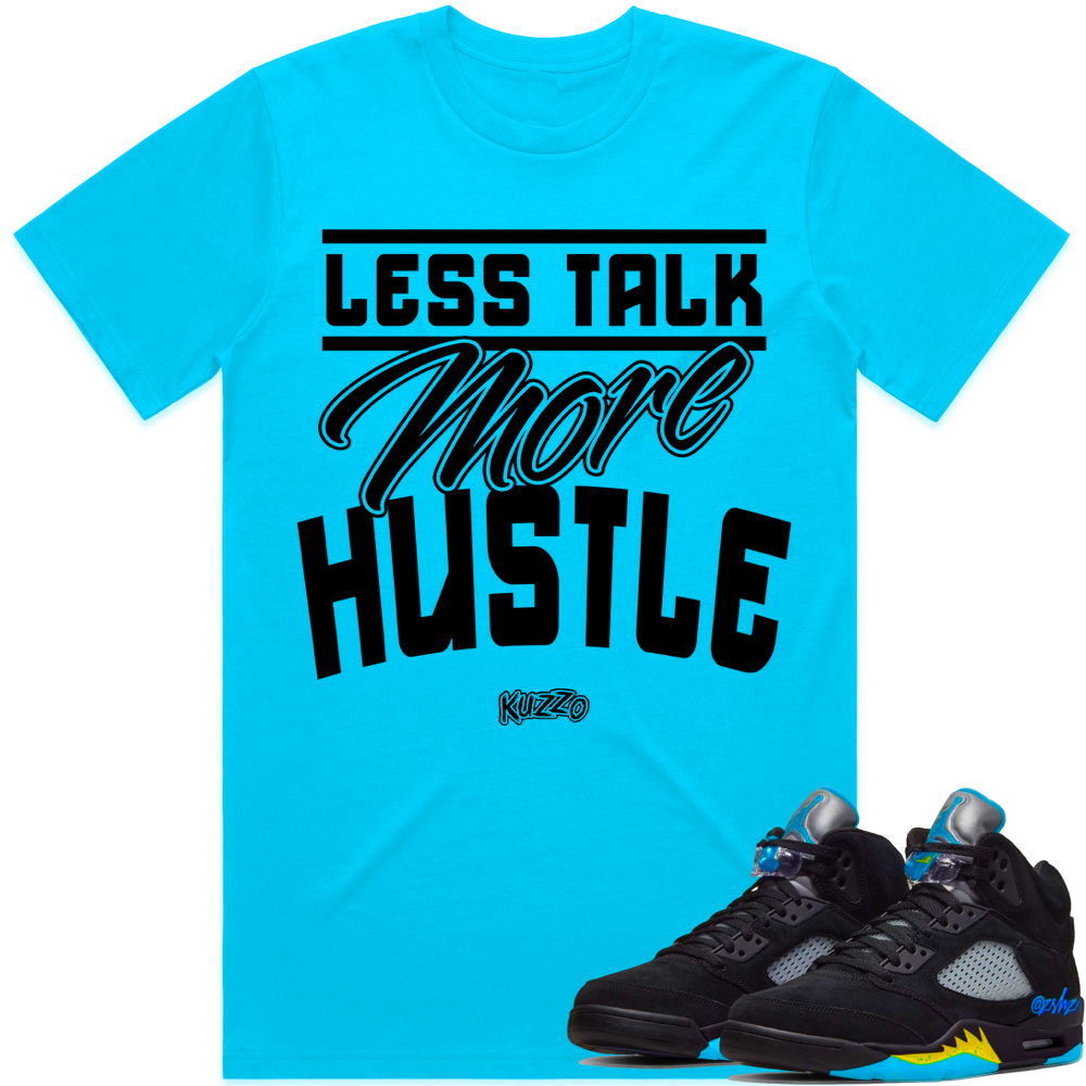 Jordan Black Aqua 5s : Sneaker Tees Shirts to Match : Less Talk