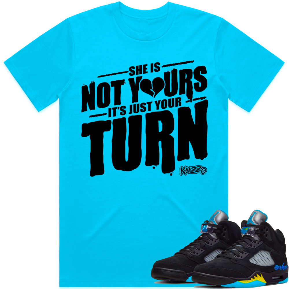 Jordan Black Aqua 5s : Sneaker Tees Shirts to Match : SINYIJYT