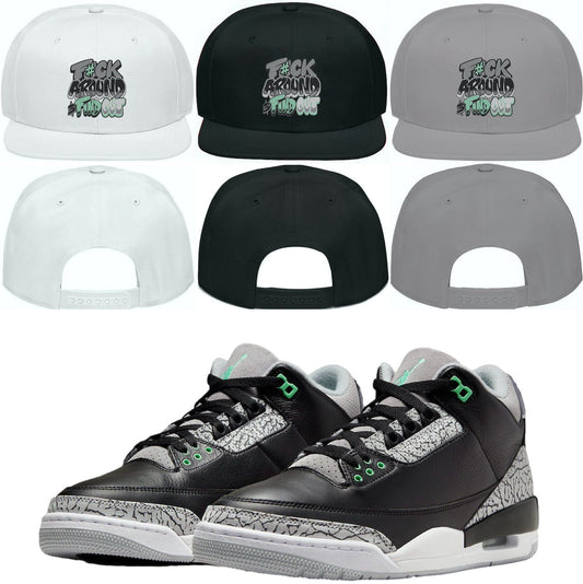 Jordan Green Glow 3s Snapback Hats to Match - F#ck