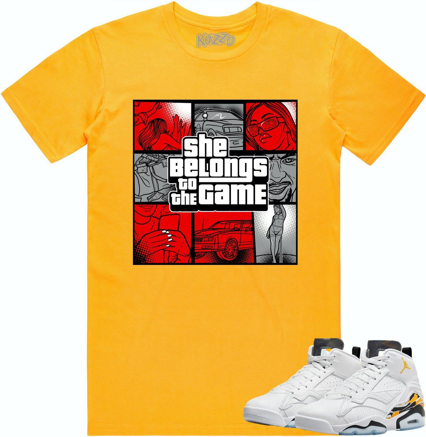 Jordan MVP 678 Yellow Ochre Shirt - Ochre Sneaker Tees - Game