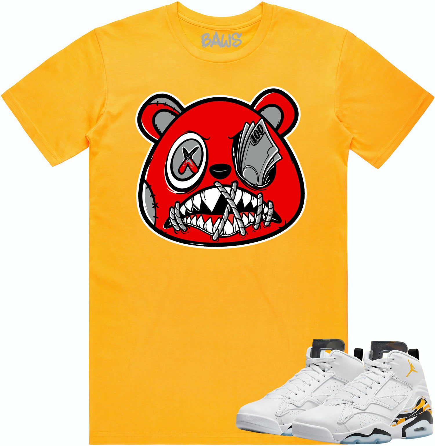 Jordan MVP 678 Yellow Ochre Shirt - Ochre Sneaker Tees - Money Talks
