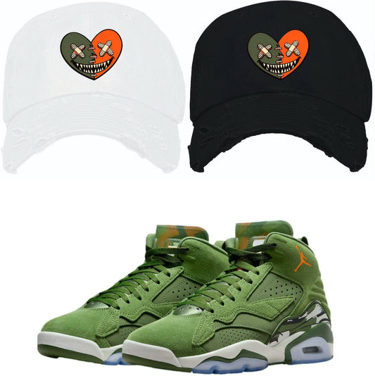 Jordan MVP Sky J Olive Dad Hats - Heart Baws