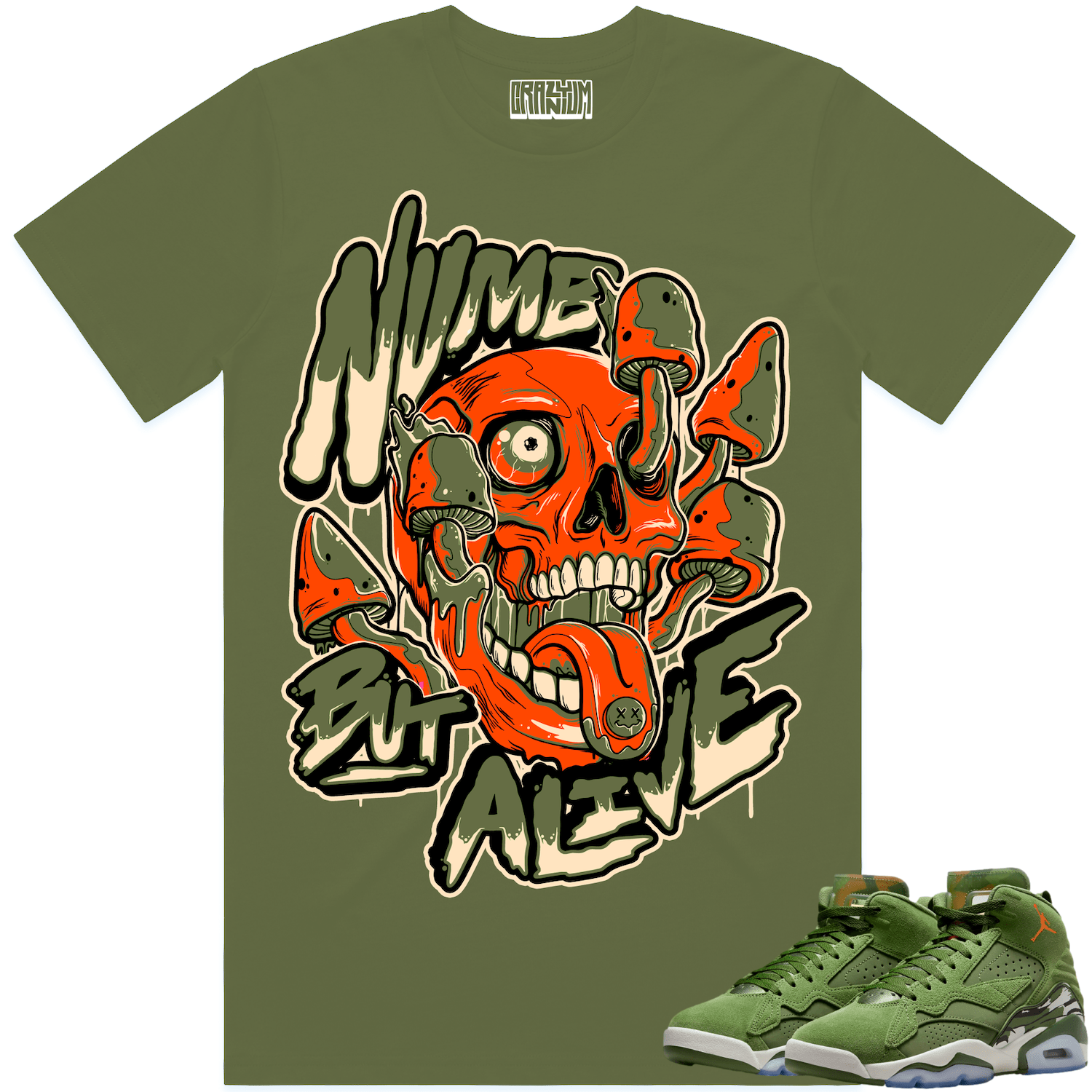 Jordan MVP Sky J Olive Shirts - Celadon Numb Alive