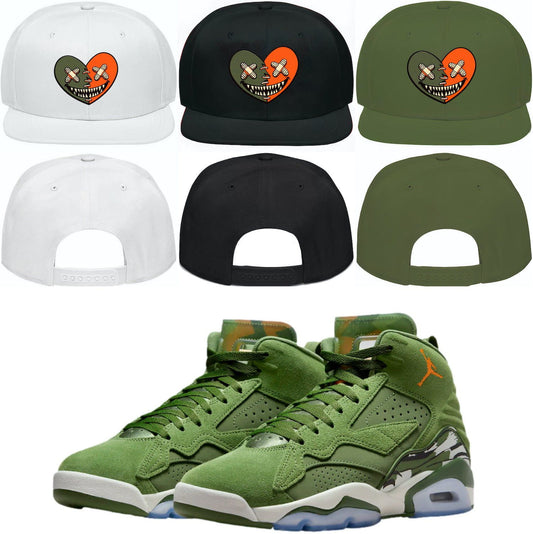 Jordan MVP Sky J Olive Snapback Hats - Heart Baws