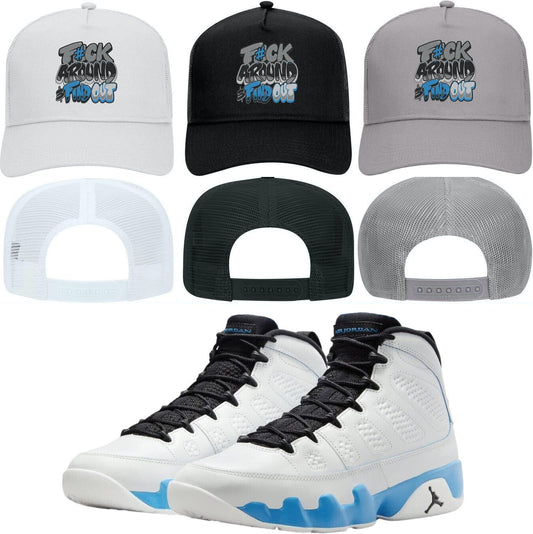 Jordan Powder Blue 9s Trucker Hats - Powder Blue F#ck