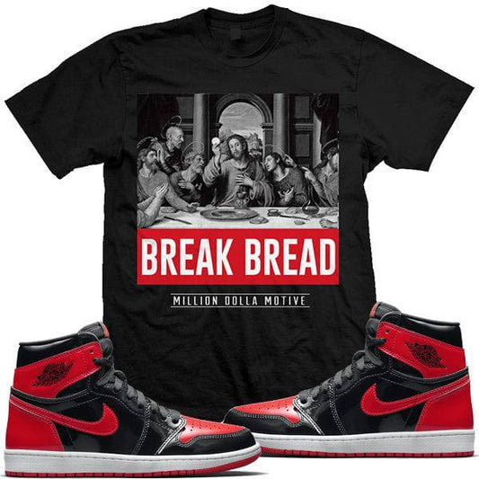 Jordan Retro 1 OG High Patent Leather Bred | Shirt to Match | Black