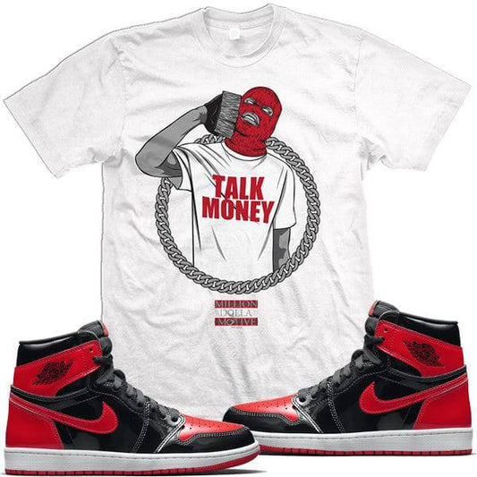 Jordan Retro 1 OG High Patent Leather Bred Shirts