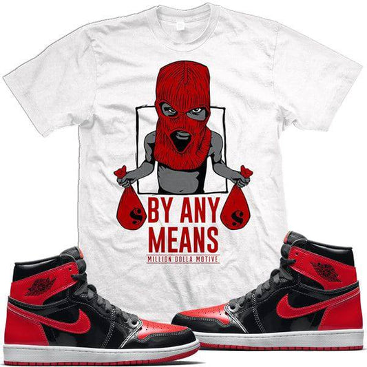 Jordan Retro 1 OG High Patent Leather Bred Shirts