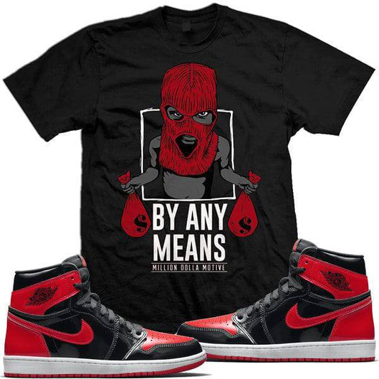 Jordan Retro 1 OG High Patent Leather Bred Shirts