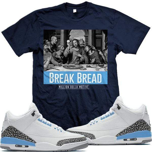 Jordan Retro 3 UNC Cement Sneaker Shirt