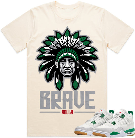 Jordan Retro 4 SB Pine Green 4s : White Shirts to Match : Brave Soul