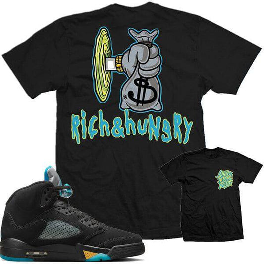 Jordan Retro 5 Aqua 5s : Shirts to Match : Rich and Hungry