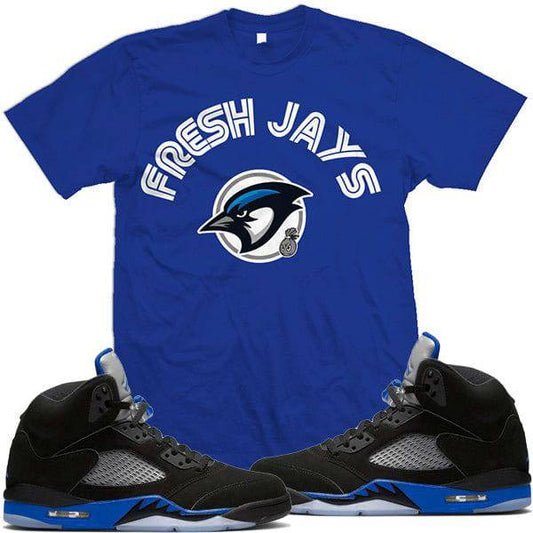 Jordan Retro 5 Racer Blue Sneaker Shirt