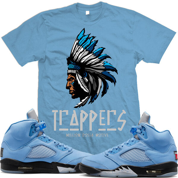 Jordan Retro 5 UNC University Blue 5s : Shirts to Match : Trappers