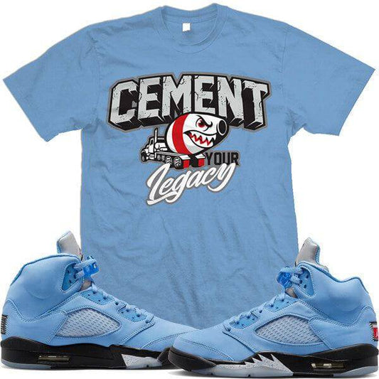 Jordan Retro 5 UNC University Blue 5s : Sneaker Shirts to Match