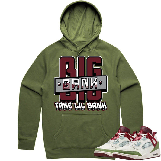 Jordan Spizike Hoodie - Year of the Dragon Hoodie - Burgundy Big Bank