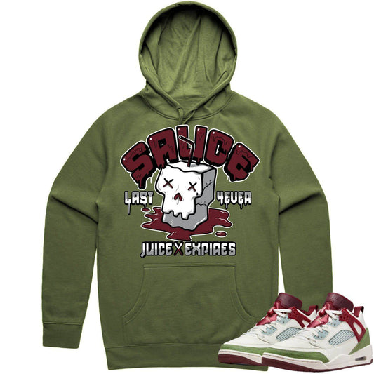 Jordan Spizike Hoodie - Year of the Dragon Hoodie - Burgundy Sauce