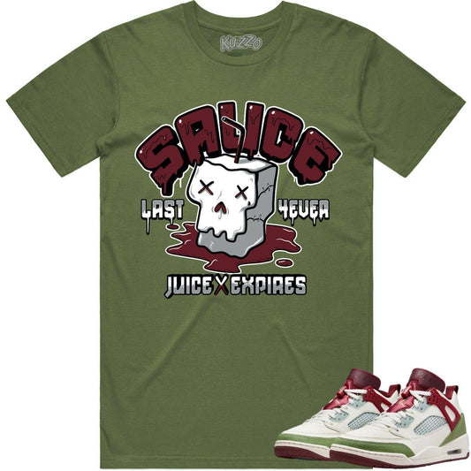 Jordan Spizike Shirt - Year of the Dragon Shirts - Burgundy Sauce