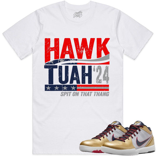 Kobe 4 Gold Medal Sneaker Tees - Shirt to Match - Hawk