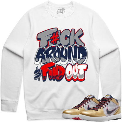 Kobe 4 Gold Medal Sweater to Match - F#CK