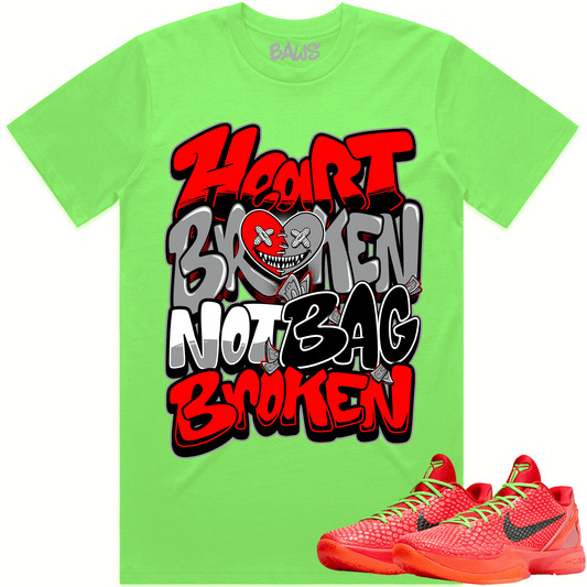 Kobe 6 Reverse Grinch 6s Shirt - Reverse Grinch Shirts - Heart Broken