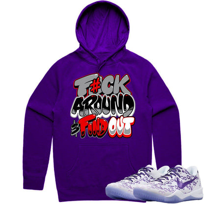 Kobe 8 Court Purple 8s Hoodie - Jordan 678 Raptors Hoodie - F#CK