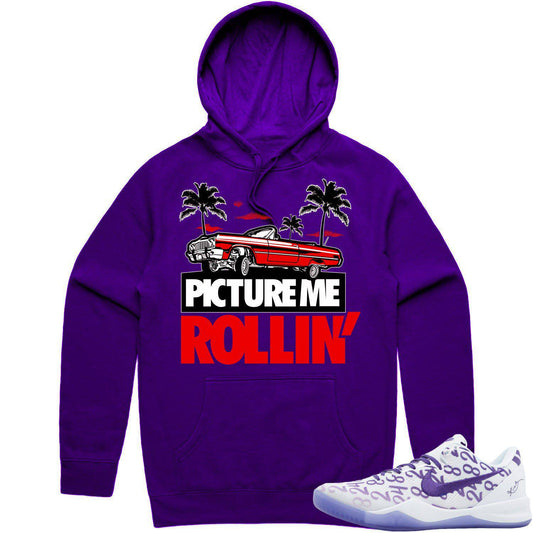 Kobe 8 Court Purple 8s Hoodie - Jordan 678 Raptors Hoodie - Picture