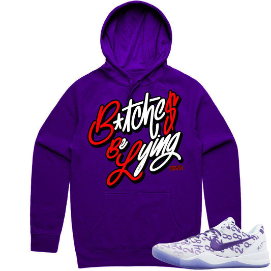 Kobe 8 Court Purple 8s Hoodie - Jordan 678 Raptors Hoodie - Red BBL