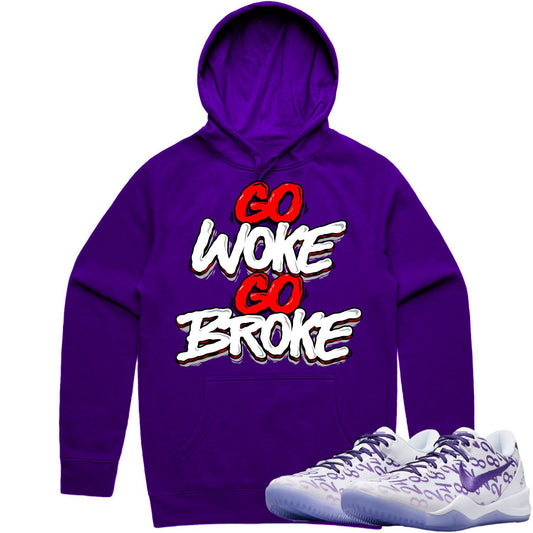 Kobe 8 Court Purple 8s Shirt - Sneaker Tees - Go Woke Go Broke