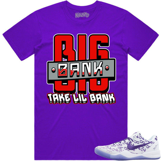 Kobe 8 Court Purple 8s Shirt - Sneaker Tees - Red Big Bank