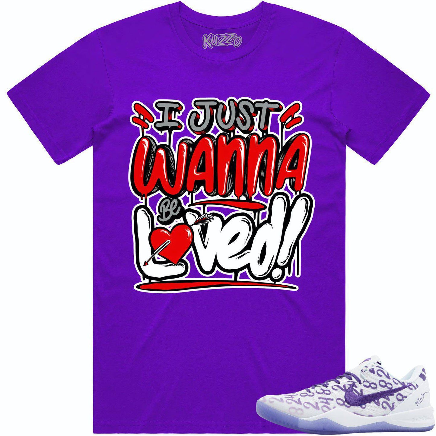 Kobe 8 Court Purple 8s Shirt - Sneaker Tees - Red Loved